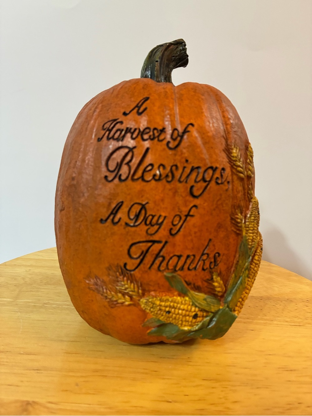 Source Unknown Orange Pumpkin Harvest Decor